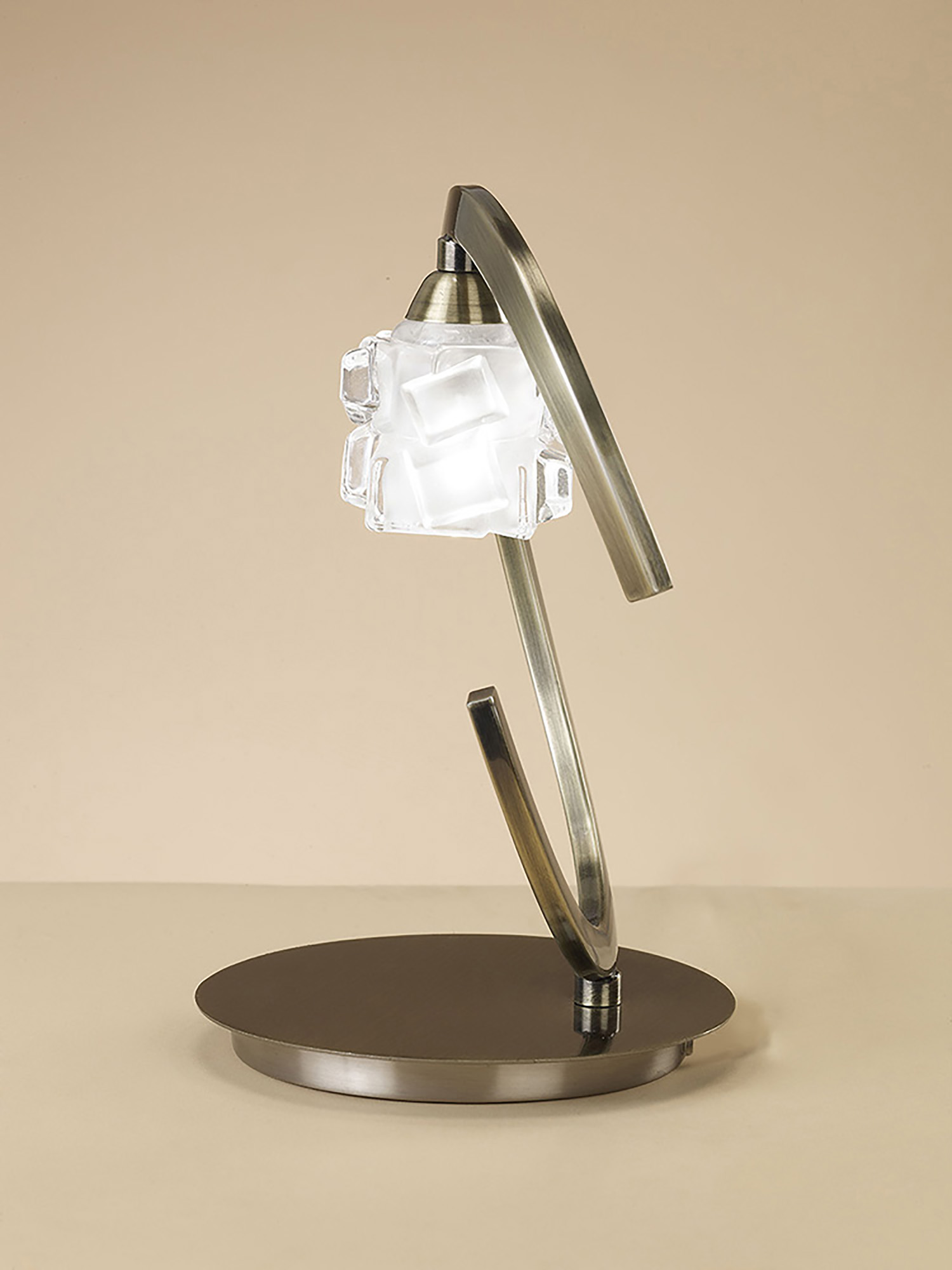 Ice Antique Brass Table Lamps Mantra Armed Table Lamps